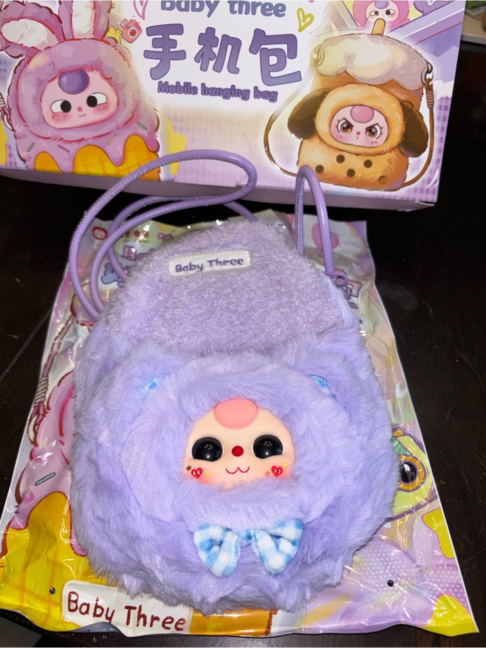 Plush Kids Mobile Hanging Bag - Lavender